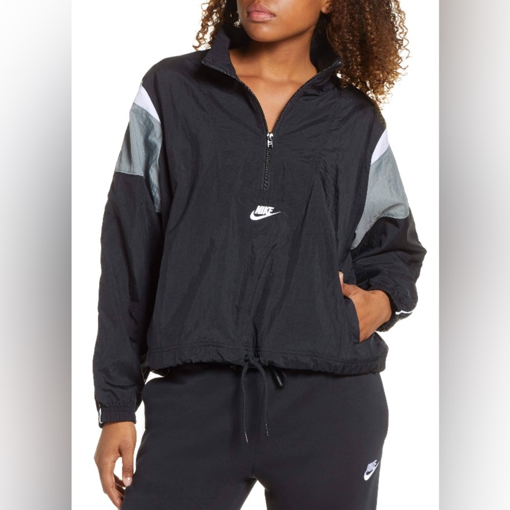 Nike Black and Gray Windbreaker